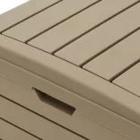 világosbarna kültéri polipropilén szemeteskuka 78x41x86 cm