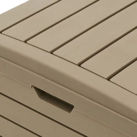 világosbarna kültéri polipropilén szemeteskuka 78x41x86 cm