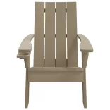 világosbarna polipropilén kerti adirondack szék 75x88,5x89,5 cm