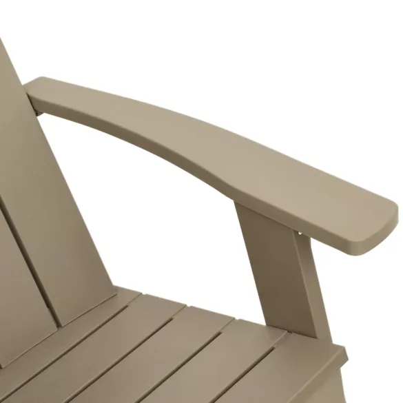 világosbarna polipropilén kerti adirondack szék 75x88,5x89,5 cm