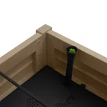 világosbarna polipropilén magaságyás 110x45x79 cm
