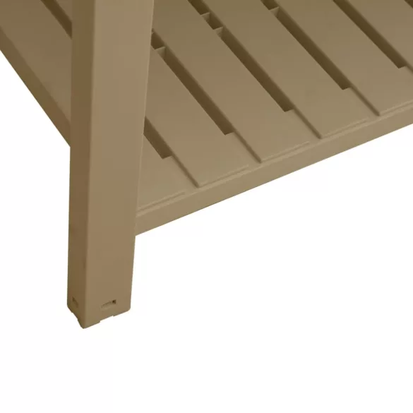 világosbarna polipropilén magaságyás 110x45x79 cm