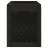 fekete polipropilén kerti tárolóláda 55,5x43x53 cm