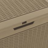 világosbarna polipropilén kerti tárolóláda 55,5x43x53 cm