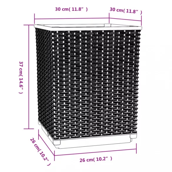 2 db fehér polipropilén növénytartó 30 x 30 x 37 cm