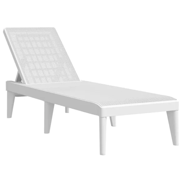 fehér PP napozóágy 186 x 60 x 29 cm