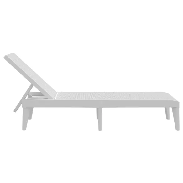fehér PP napozóágy 186 x 60 x 29 cm