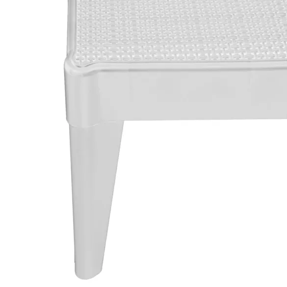 fehér PP napozóágy 186 x 60 x 29 cm