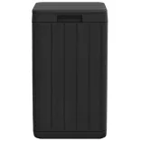 antracitszürke polipropilén kültéri szemeteskuka 38x38x65 cm