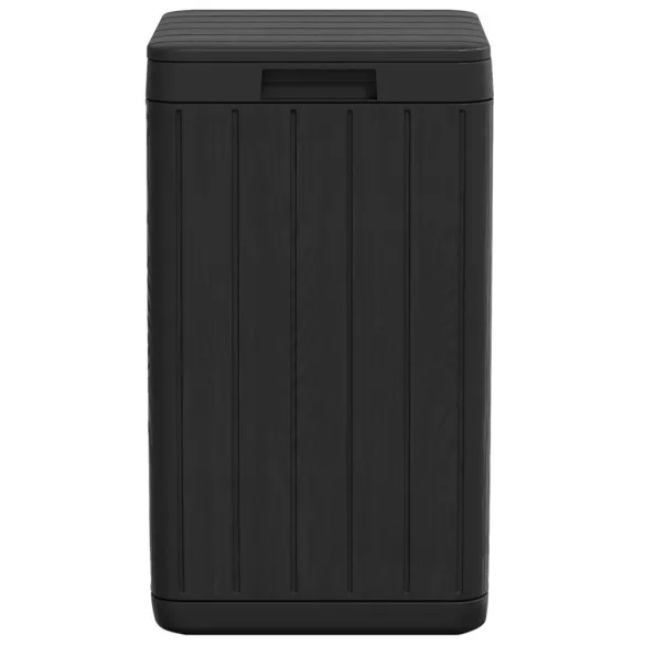 antracitszürke polipropilén kültéri szemeteskuka 38x38x65 cm
