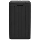 antracitszürke polipropilén kültéri szemeteskuka 38x38x65 cm