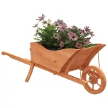 tömör fenyőfa talicska növénytartó 128 x 45,5 x 43 cm