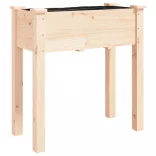 tömör fenyőfa kerti ültetőláda béléssel 71 x 37 x 76 cm