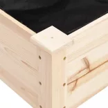 tömör fenyőfa kerti ültetőláda béléssel 71 x 37 x 76 cm