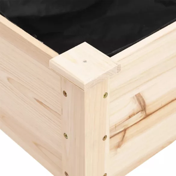 tömör fenyőfa kerti ültetőláda béléssel 71 x 37 x 76 cm