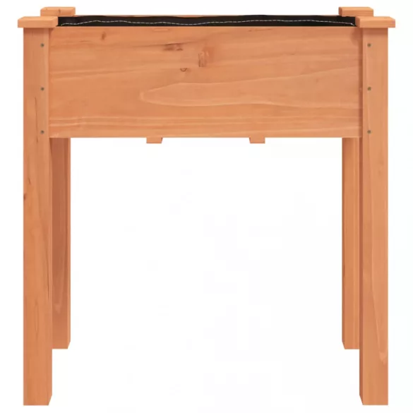 barna tömör fenyőfa kerti ültetőláda béléssel 71 x 37 x 76 cm