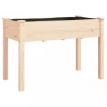 tömör fenyőfa kerti ültetőláda béléssel 118 x 59 x 76 cm