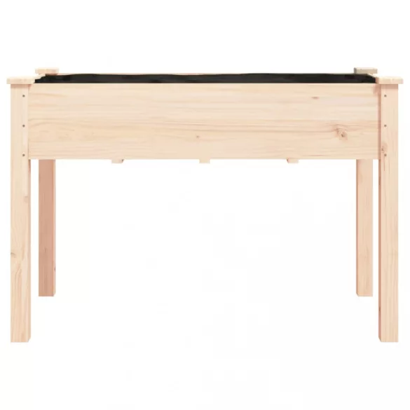 tömör fenyőfa kerti ültetőláda béléssel 118 x 59 x 76 cm