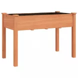 barna tömör fenyőfa kerti ültetőláda béléssel 118 x 59 x 76 cm