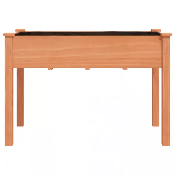 barna tömör fenyőfa kerti ültetőláda béléssel 118 x 59 x 76 cm