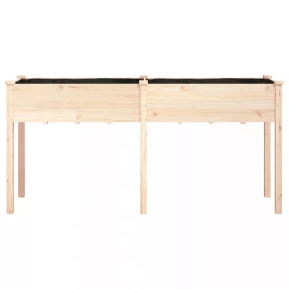 tömör fenyőfa kerti ültetőláda béléssel 161 x 45 x 76 cm