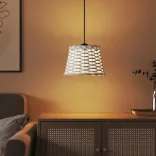 fehér fonott mennyezeti lámpaernyő Ø20 x 15 cm