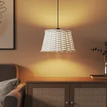 fehér fonott mennyezeti lámpaernyő Ø38 x 23 cm