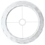 fehér fonott mennyezeti lámpaernyő Ø38 x 23 cm