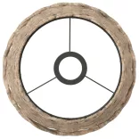 barna fonott mennyezeti lámpaernyő Ø25 x 17 cm