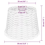 barna fonott mennyezeti lámpaernyő Ø30 x 20 cm
