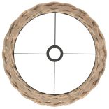 barna fonott mennyezeti lámpaernyő Ø40 x 26 cm