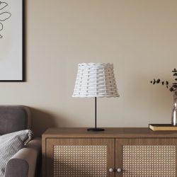 fehér fonott lámpaernyő Ø20x15 cm