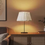 fehér fonott lámpaernyő Ø50x30 cm