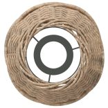 barna fonott lámpaernyő Ø15 x 12 cm