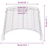 barna fonott lámpaernyő Ø30 x 20 cm