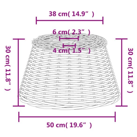 barna fonott lámpaernyő Ø50 x 30 cm