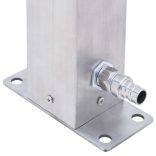 rozsdamentes acél négyzetes kerti oszlop típusú vízcsap 80 cm