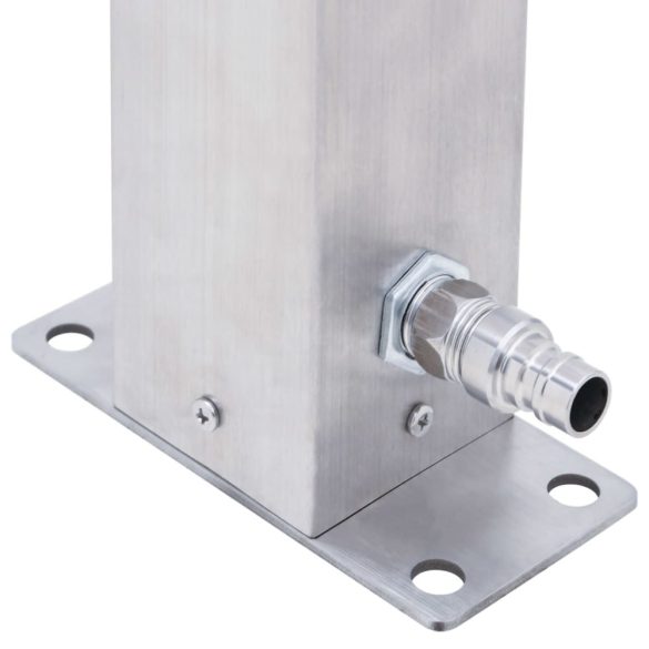 rozsdamentes acél négyzetes kerti oszlop típusú vízcsap 80 cm