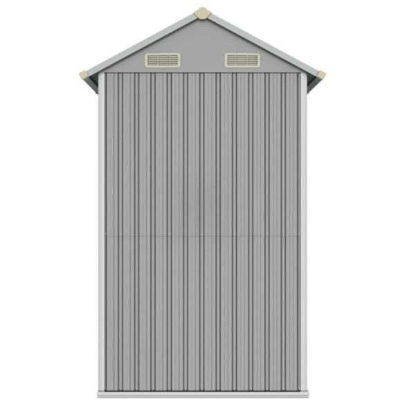 világosszürke horganyzott acél kerti fészer 192 x 152,5 x 237 cm