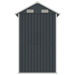 antracitszürke horganyzott acél kerti fészer 192 x 152,5 x 237 cm