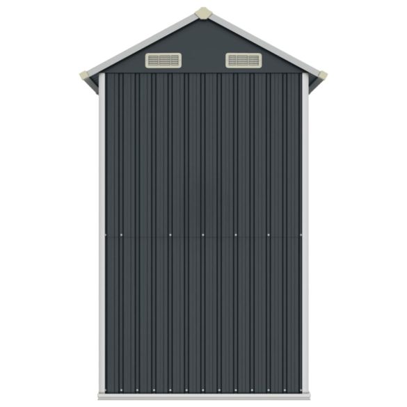 antracitszürke horganyzott acél kerti fészer 192 x 152,5 x 237 cm