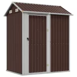 barna horganyzott acél kerti fészer 192x152,5x237 cm