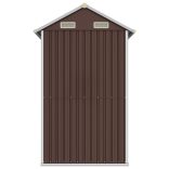 barna horganyzott acél kerti fészer 192x152,5x237 cm