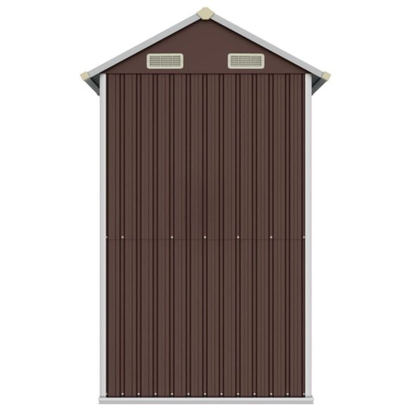 barna horganyzott acél kerti fészer 192x152,5x237 cm