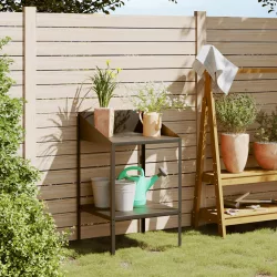   antracitszürke horganyzott acél növénytartó 56,5x54,5x100 cm