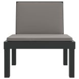 antracitszürke polipropilén napozóágy párnákkal