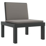 antracitszürke polipropilén napozóágy párnákkal