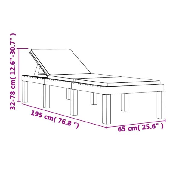 fehér polipropilén napozóágy párnákkal