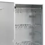 horganyzott acél BBQ füstölőkemence faaprítékkal 44,5x29x110 cm