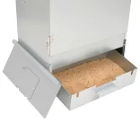 horganyzott acél BBQ füstölőkemence faaprítékkal 44,5x29x110 cm